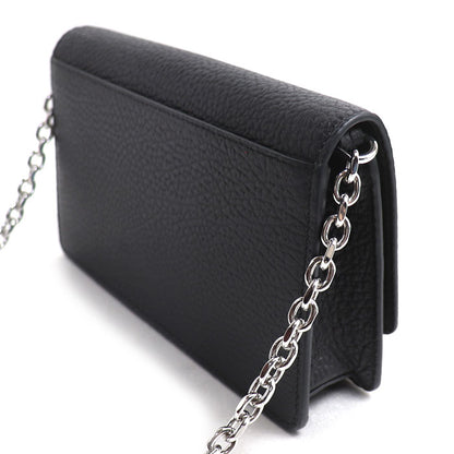 MAISON MARGIELA メゾンマルジェラ 4ステッチ チェーンウォレット ショルダーバッグ ブラック SA3UI0008 P4455 T8013 レディース【中古】【美品】