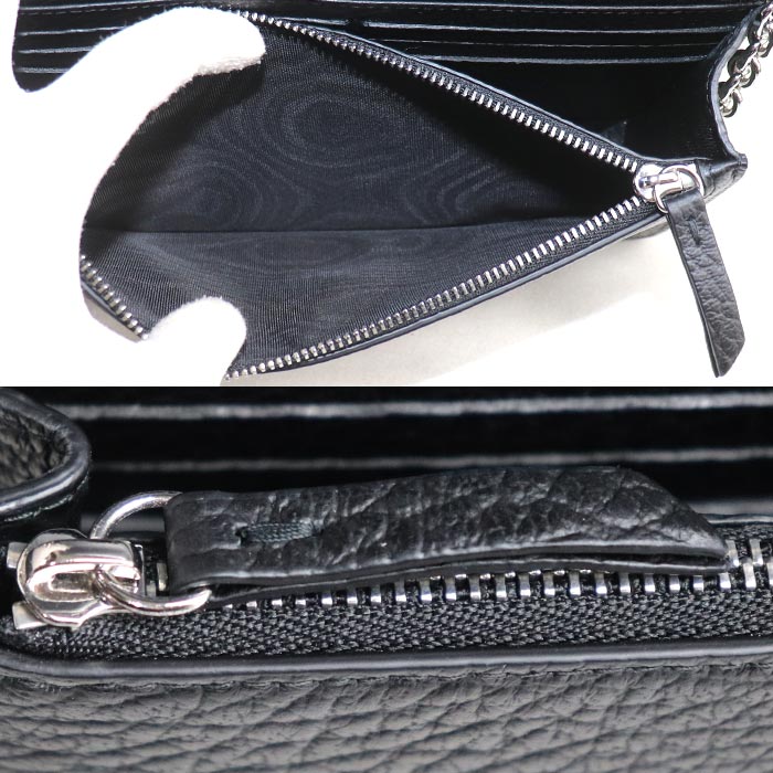 MAISON MARGIELA メゾンマルジェラ 4ステッチ チェーンウォレット ショルダーバッグ ブラック SA3UI0008 P4455 T8013 レディース【中古】【美品】