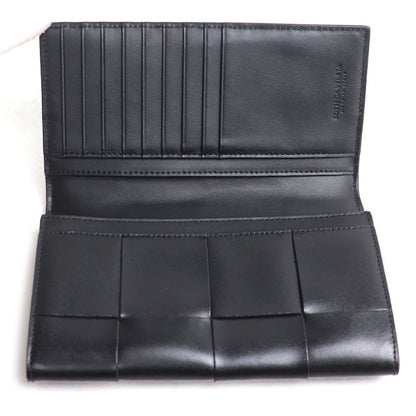 BOTTEGAVENETA ボッテガヴェネタ マキシイントレ 長財布 ブラック 749463VBWD288803 メンズ【中古】【美品】