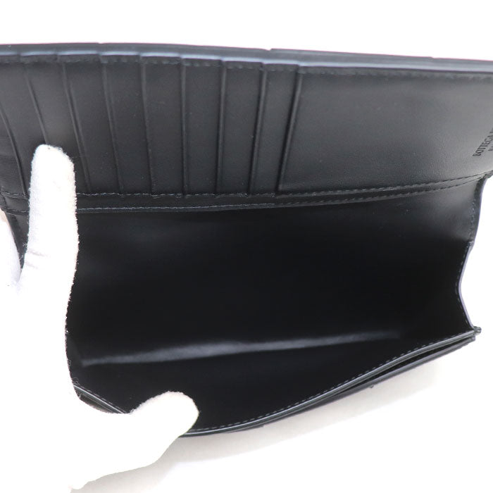 BOTTEGAVENETA ボッテガヴェネタ マキシイントレ 長財布 ブラック 749463VBWD288803 メンズ【中古】【美品】