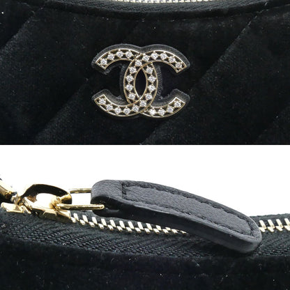 CHANEL シャネル マトラッセ ベロア ホーボー チェーンショルダー ショルダーバッグ ブラック 2024イヤーズギフト レディース【中古】【美品】