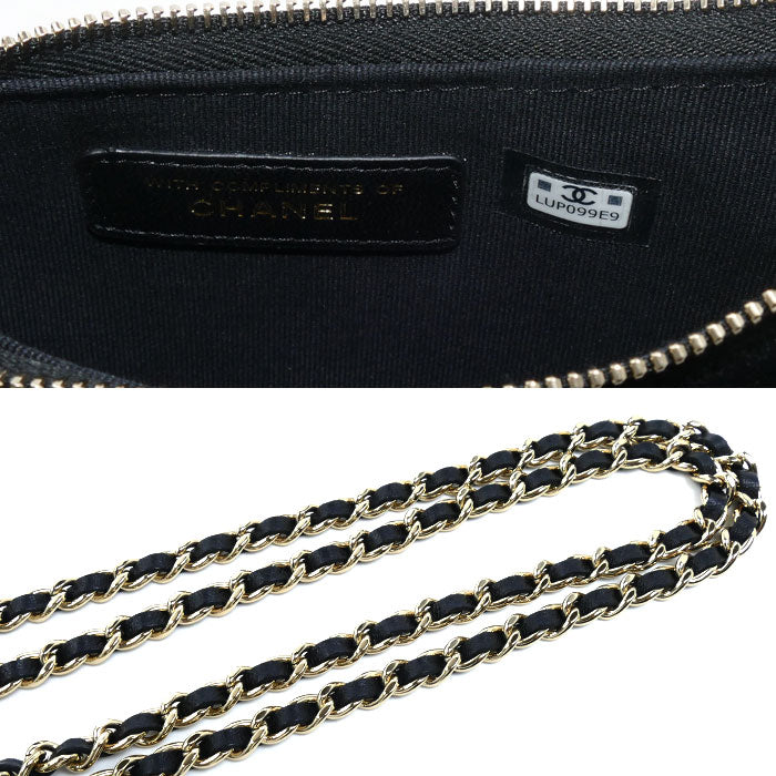 CHANEL シャネル マトラッセ ベロア ホーボー チェーンショルダー ショルダーバッグ ブラック 2024イヤーズギフト レディース【中古】【美品】