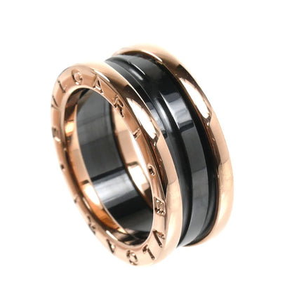 BVLGARI ブルガリ K18PG ピンクゴールド セラミック B-ZERO1 ビーゼロワン 2バンド リング・指輪 347037 11.5号 52 7.9g レディース【中古】【美品】