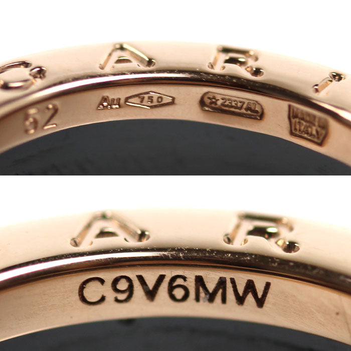 BVLGARI ブルガリ K18PG ピンクゴールド セラミック B-ZERO1 ビーゼロワン 2バンド リング・指輪 347037 11.5号 52 7.9g レディース【中古】【美品】