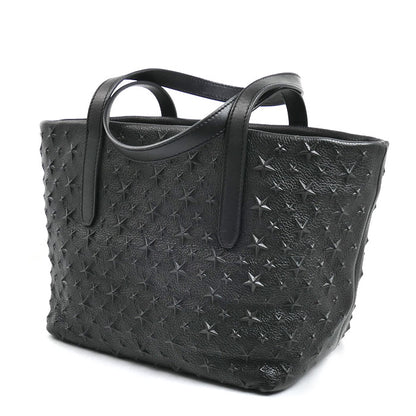 JIMMY CHOO ジミーチュウ ソフィア スモール スターエンボス トートバッグ ブラック レディース【中古】【美品】