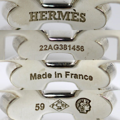 HERMES エルメス シルバー925 シェーヌダンクル アンシェネ リング・指輪 H109507B 00059 18.5号 59 6.1g メンズ【中古】【美品】