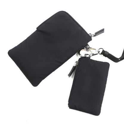 PRADA プラダ Re-Nylon ネックストラップ付 フォンケース ショルダーバッグ ブラック 2TT091 2DMI F0002 IC レディース【中古】