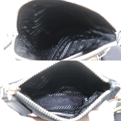 PRADA プラダ Re-Nylon ネックストラップ付 フォンケース ショルダーバッグ ブラック 2TT091 2DMI F0002 IC レディース【中古】