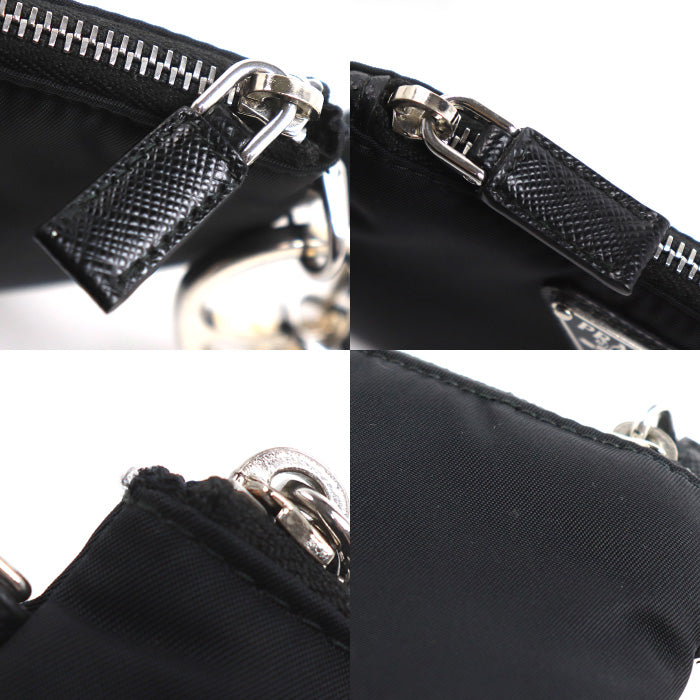 PRADA プラダ Re-Nylon ネックストラップ付 フォンケース ショルダーバッグ ブラック 2TT091 2DMI F0002 IC レディース【中古】