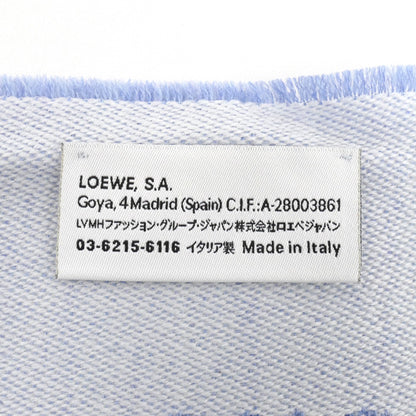 LOEWE ロエベ アナグラム総柄 ストール ライトブルー レディース【中古】【美品】