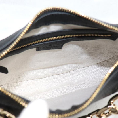 GUCCI グッチ GGエンブレム チェーンショルダー 2Wayショルダーバッグ ブラック 815409 IC レディース【中古】【極美品】