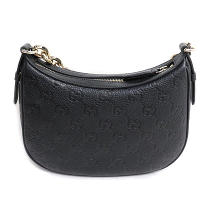 GUCCI グッチ GGエンブレム チェーンショルダー 2Wayショルダーバッグ ブラック 815409 IC レディース【中古】【極美品】