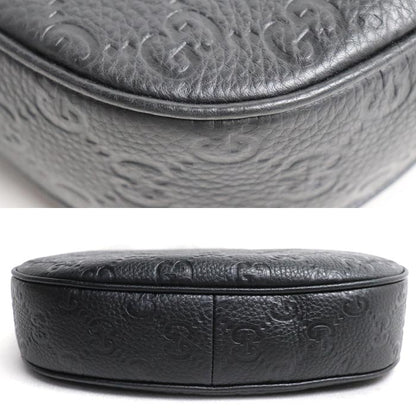 GUCCI グッチ GGエンブレム チェーンショルダー 2Wayショルダーバッグ ブラック 815409 IC レディース【中古】【極美品】