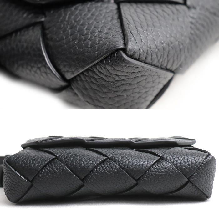 BOTTEGAVENETA ボッテガヴェネタ マキシイントレチャート ディアゴ ボディバッグ ブラック 805773V4FV18803 IC ベルトバッグ メンズ【中古】【美品】