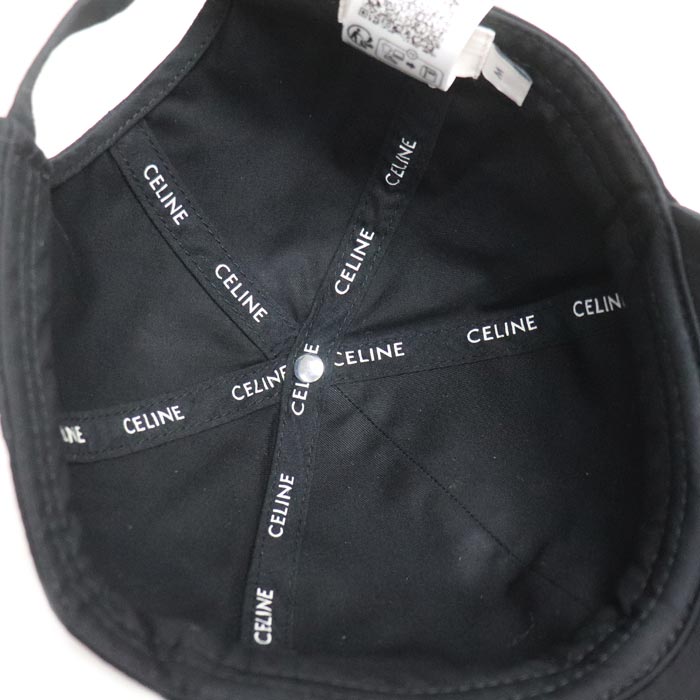 CELINE セリーヌ トリオンフ キャップ ベースボール ブラック 2AUT6969P.38NO M ユニセックス【中古】