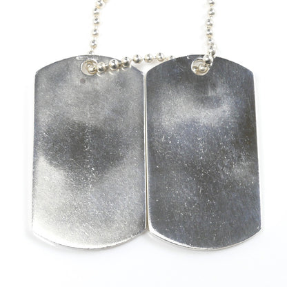 GUCCI グッチ シルバー925 ダブル ドッグタグ ネックレス 50.6g 60cm メンズ【中古】