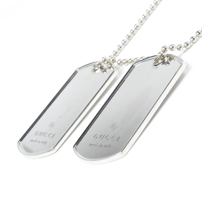 Gucci シルバー ドッグタグネックレス GUCCI グッチ シルバー925 ダブル ドッグタグ ネックレス 50.6g