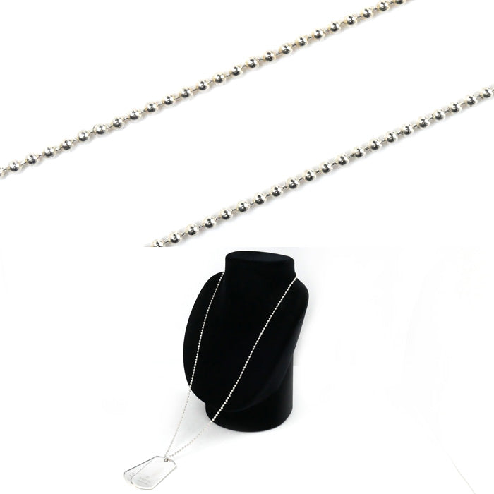 GUCCI グッチ シルバー925 ダブル ドッグタグ ネックレス 50.6g 60cm メンズ【中古】