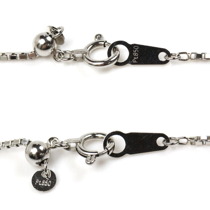 Pt850プラチナ ネックレス ベネチアン 4.0g ～45cm フリーチェーン レディース【中古】