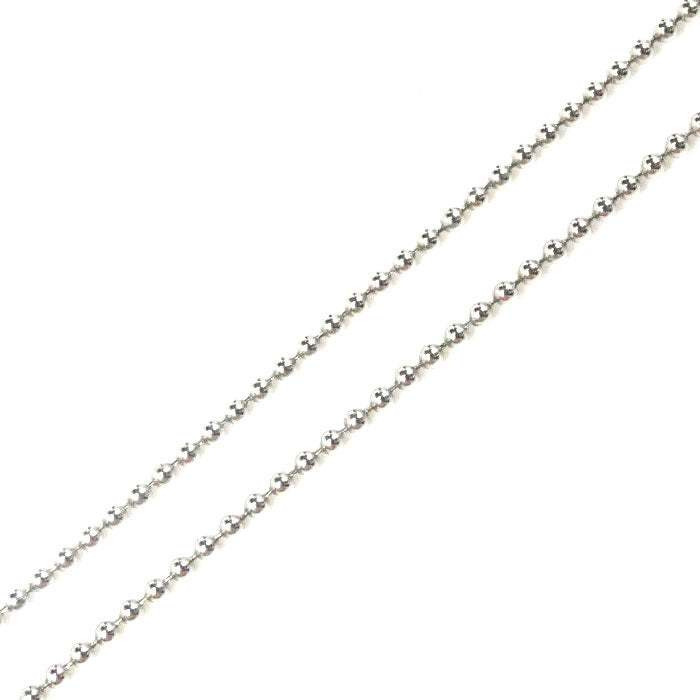 Pt850プラチナ ネックレス ボール 3.3g 40cm レディース【中古】