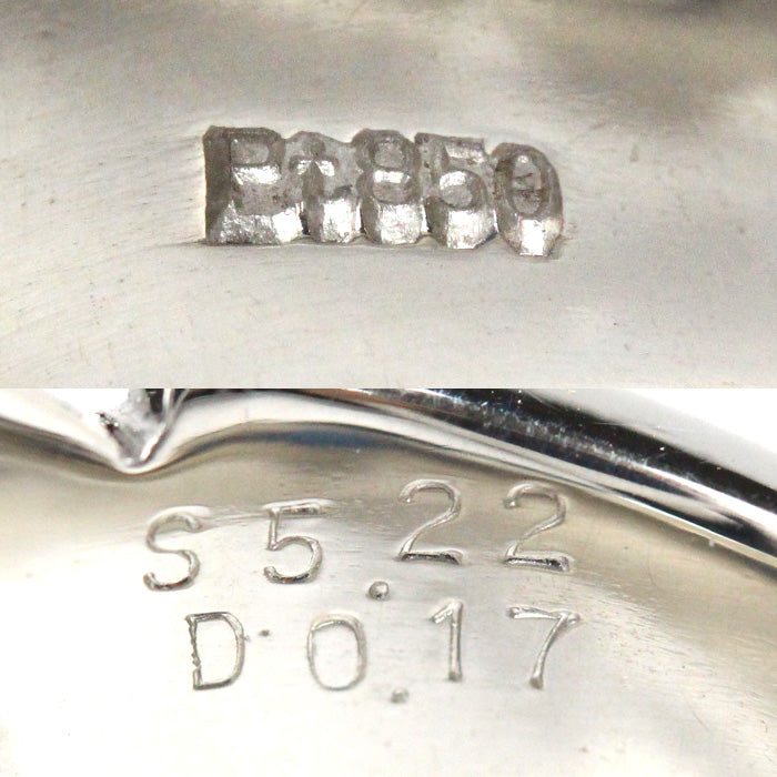 Pt850プラチナ サファイア リング・指輪 サファイア5.22ct ダイヤモンド0.17ct 19.5号 29.6g メンズ【中古】【美品】
