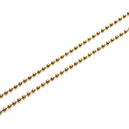 K18YG イエローゴールド ネックレス ボール 1.7g 40cm レディース【中古】