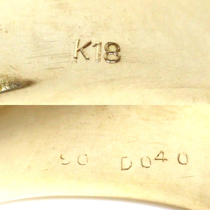 K18YG イエローゴールド サファイア ダイヤ リング・指輪 サファイア0.90ct ダイヤモンド0.40ct 22号 11.9g メンズ【中古】【美品】