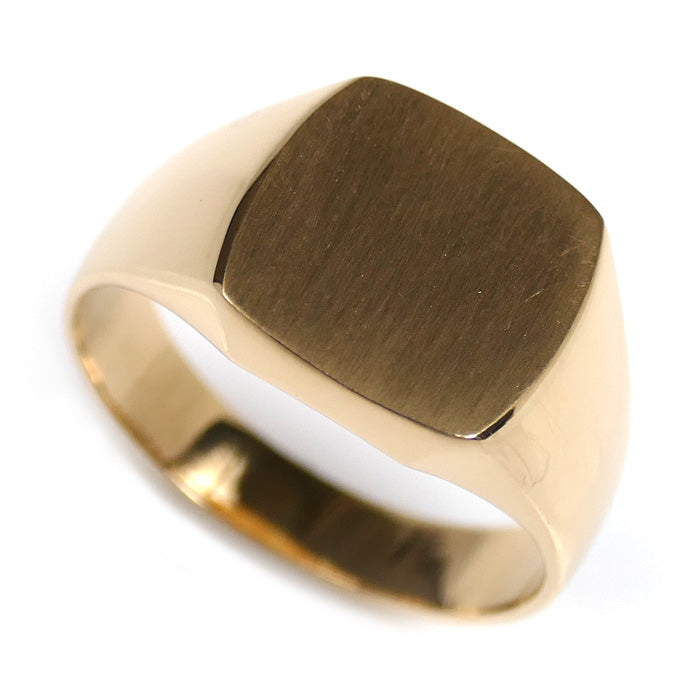 K18YG イエローゴールド 印台 リング・指輪 18号 11.1g メンズ【中古】【美品】