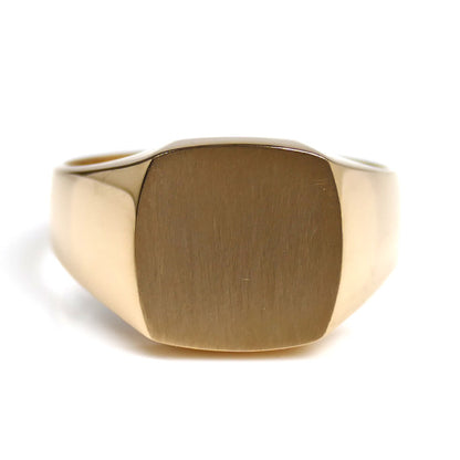 K18YG イエローゴールド 印台 リング・指輪 18号 11.1g メンズ【中古】【美品】