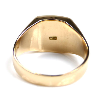 K18YG イエローゴールド 印台 リング・指輪 18号 11.1g メンズ【中古】【美品】