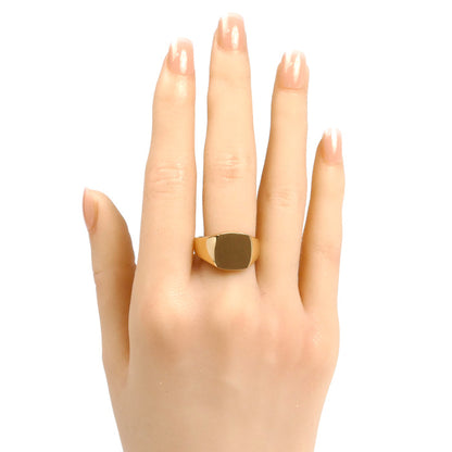 K18YG イエローゴールド 印台 リング・指輪 18号 11.1g メンズ【中古】【美品】