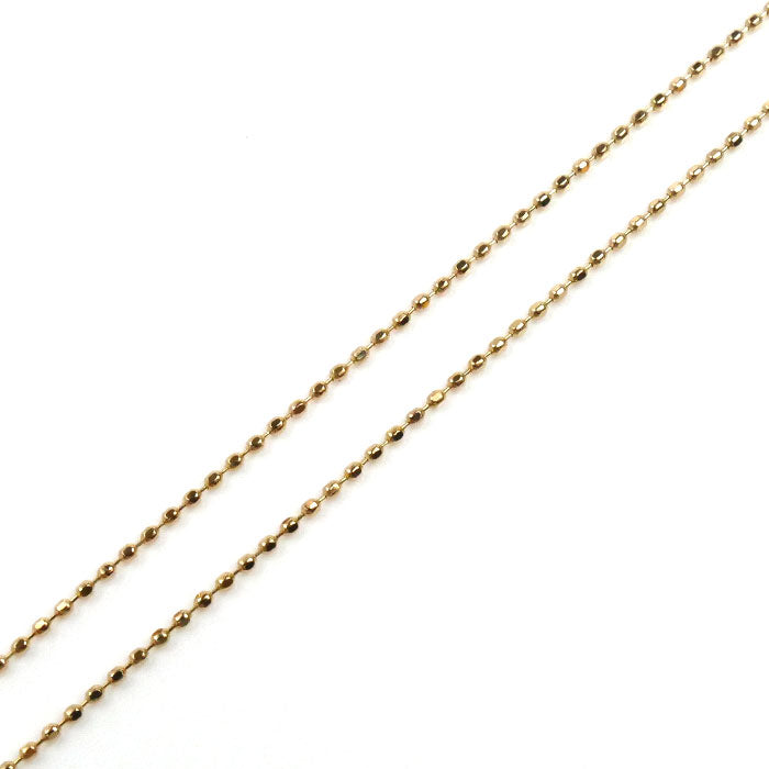 K18PG ピンクゴールド ネックレス 1.3g ～45cm シリンダー レディース【中古】