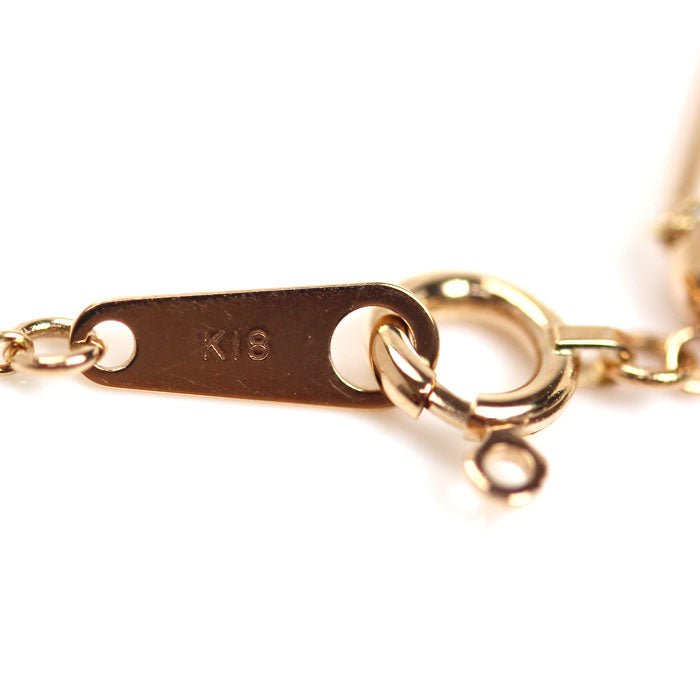 K18PG ピンクゴールド ネックレス 1.3g ～45cm シリンダー レディース【中古】