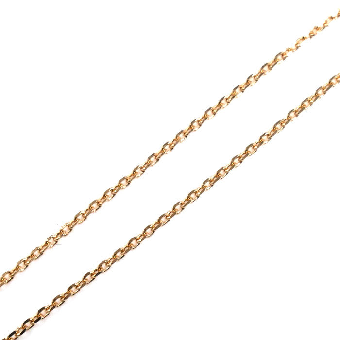 K18PG ピンクゴールド 小豆 ネックレス 1.4g 40cm レディース【中古】