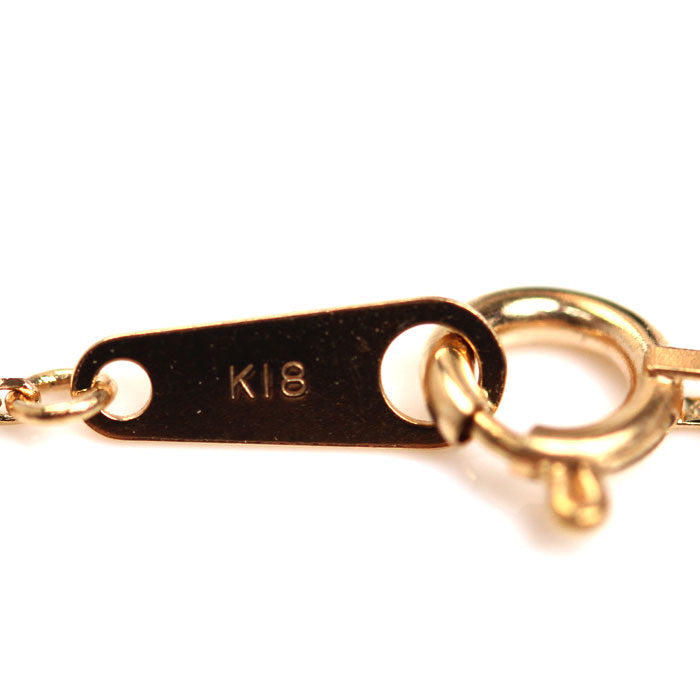 K18PG ピンクゴールド 小豆 ネックレス 1.4g 40cm レディース【中古】