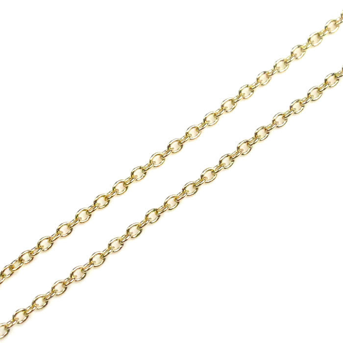 K18YG イエローゴールド 小豆 ネックレス 1.6g 40cm レディース【中古】