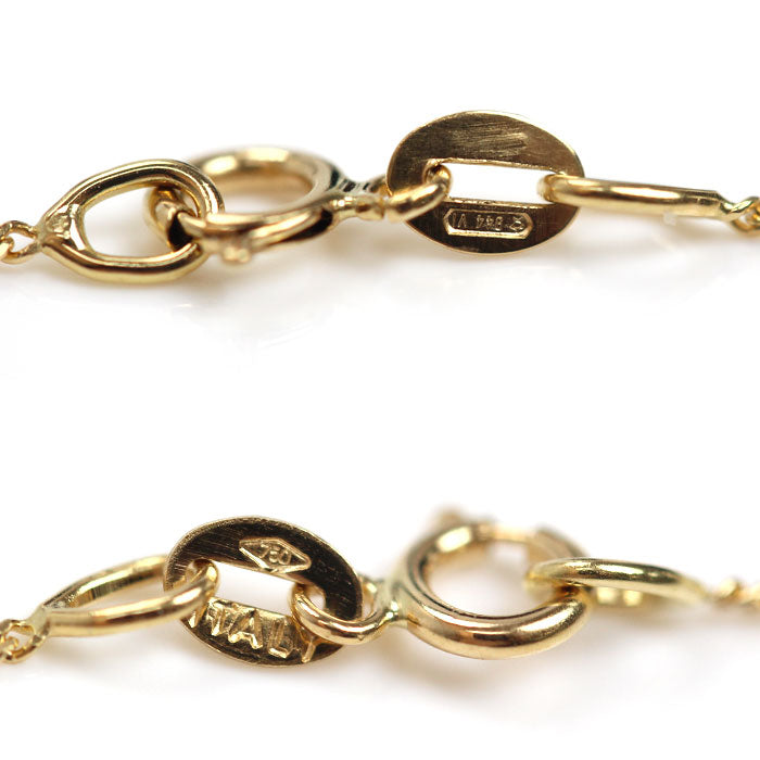 K18YG イエローゴールド ネックレス 喜平2面カット 1.6g 40cm【中古】