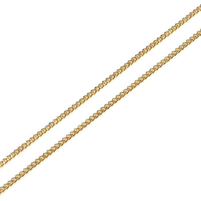 K18YG イエローゴールド ネックレス 喜平2面カット 1.3g 40cm【中古】