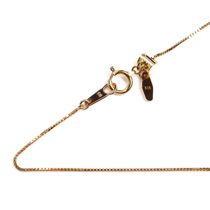 K18PG ピンクゴールド ネックレス ベネチアン 2.2g ~45cm フリーチェーン レディース【中古】