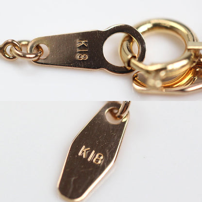 K18PG ピンクゴールド ネックレス ベネチアン 2.2g ~45cm フリーチェーン レディース【中古】