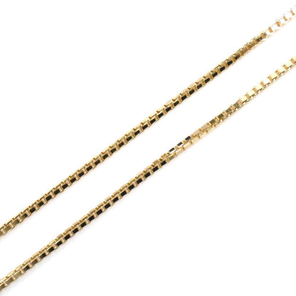 K18YG イエローゴールド ネックレス ベネチアン 3.7g ~45cm フリーチェーン レディース【中古】