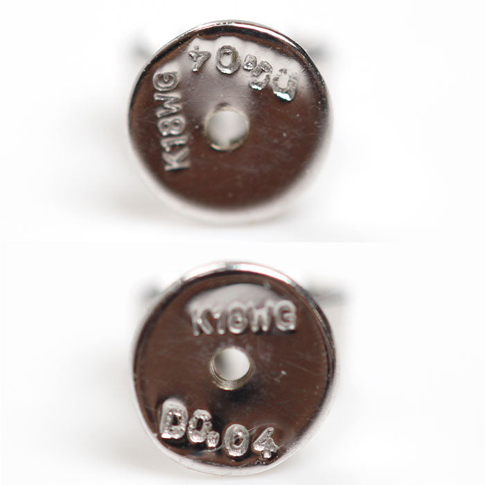 K18WG ホワイトゴールド ハート ピアス ダイヤモンド0.04ct/0.04ct 1.8g レディース【中古】