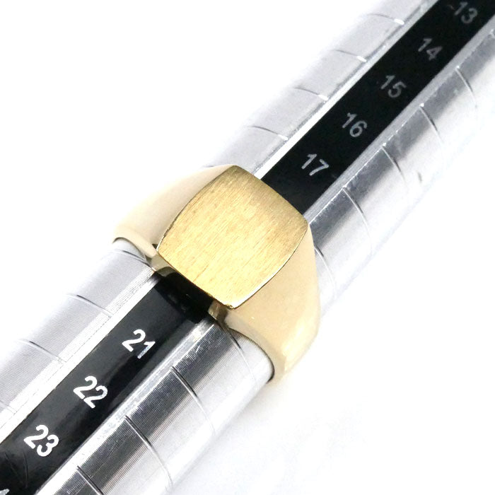 K18YG イエローゴールド 印台 リング・指輪 19号 12.5g メンズ【中古】
