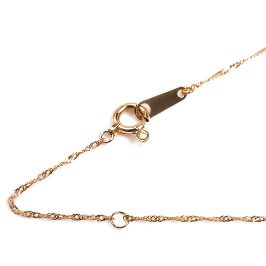 K18PG ピンクゴールド ネックレス スクリュー 0.8g 45cm レディース【中古】