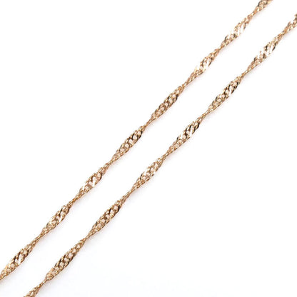 K18PG ピンクゴールド ネックレス スクリュー 0.8g 45cm レディース【中古】