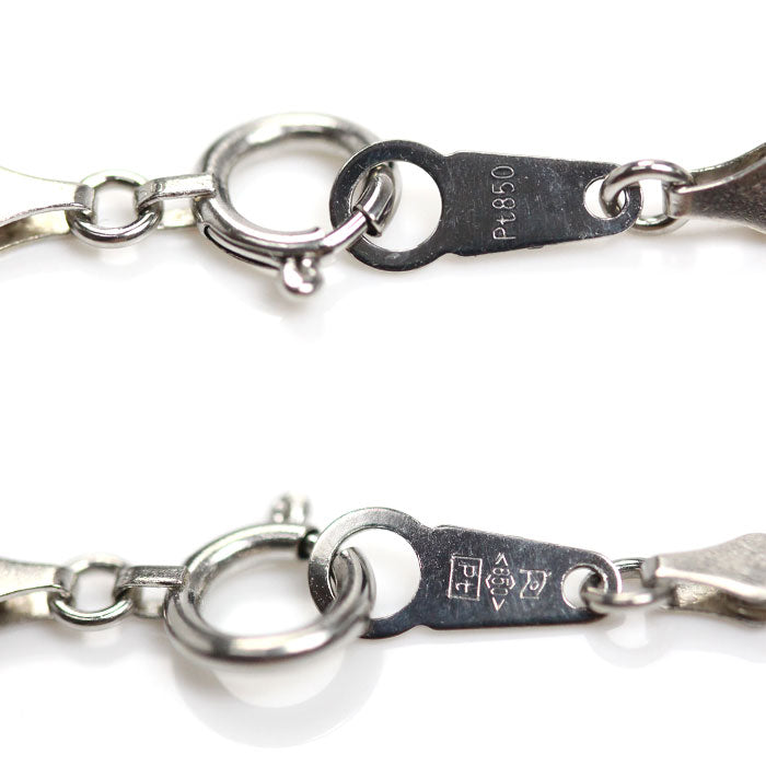 Pt850プラチナ ネックレス 喜平6面Wカット 10.2g 60cm ユニセックス【中古】