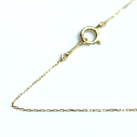 K18YG イエローゴールド ネックレス 小豆 0.5g 40cm レディース【中古】