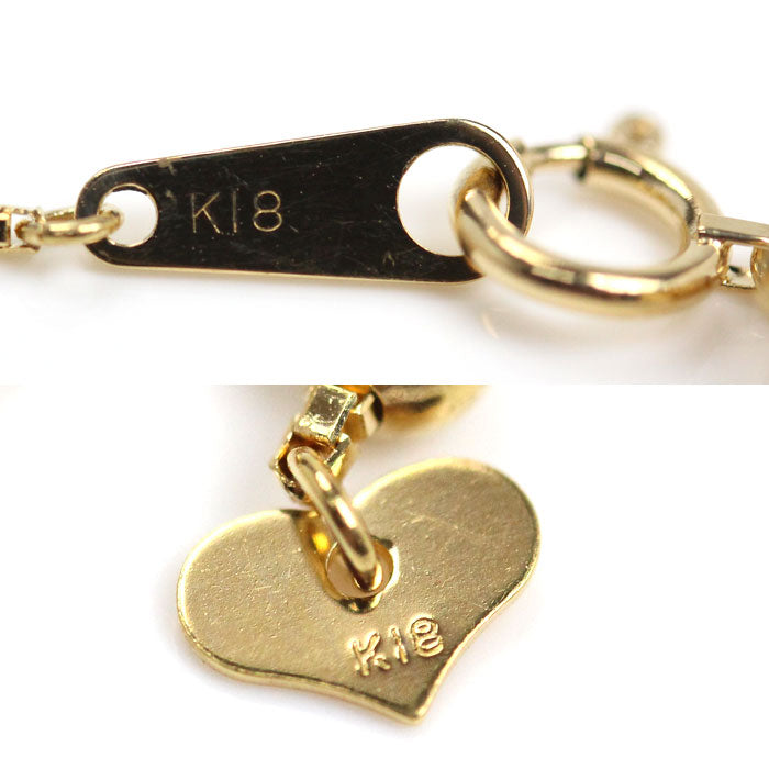 K18YG イエローゴールド ネックレス ベネチアン 4.9g ～50cm フリーチェーン レディース【中古】