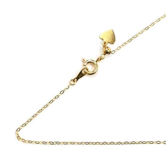 K18YG イエローゴールド ネックレス 小豆 1.2g ～45cm フリーチェーン レディース【中古】