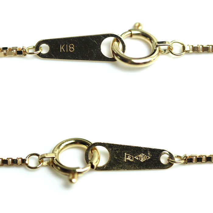 K18YG イエローゴールド ネックレス ベネチアン 3.6g 45cm レディース【中古】